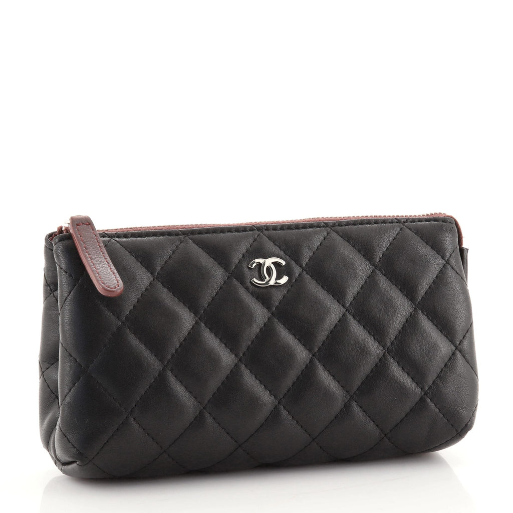 Zipped Pouch Quilted Lambskin Mini