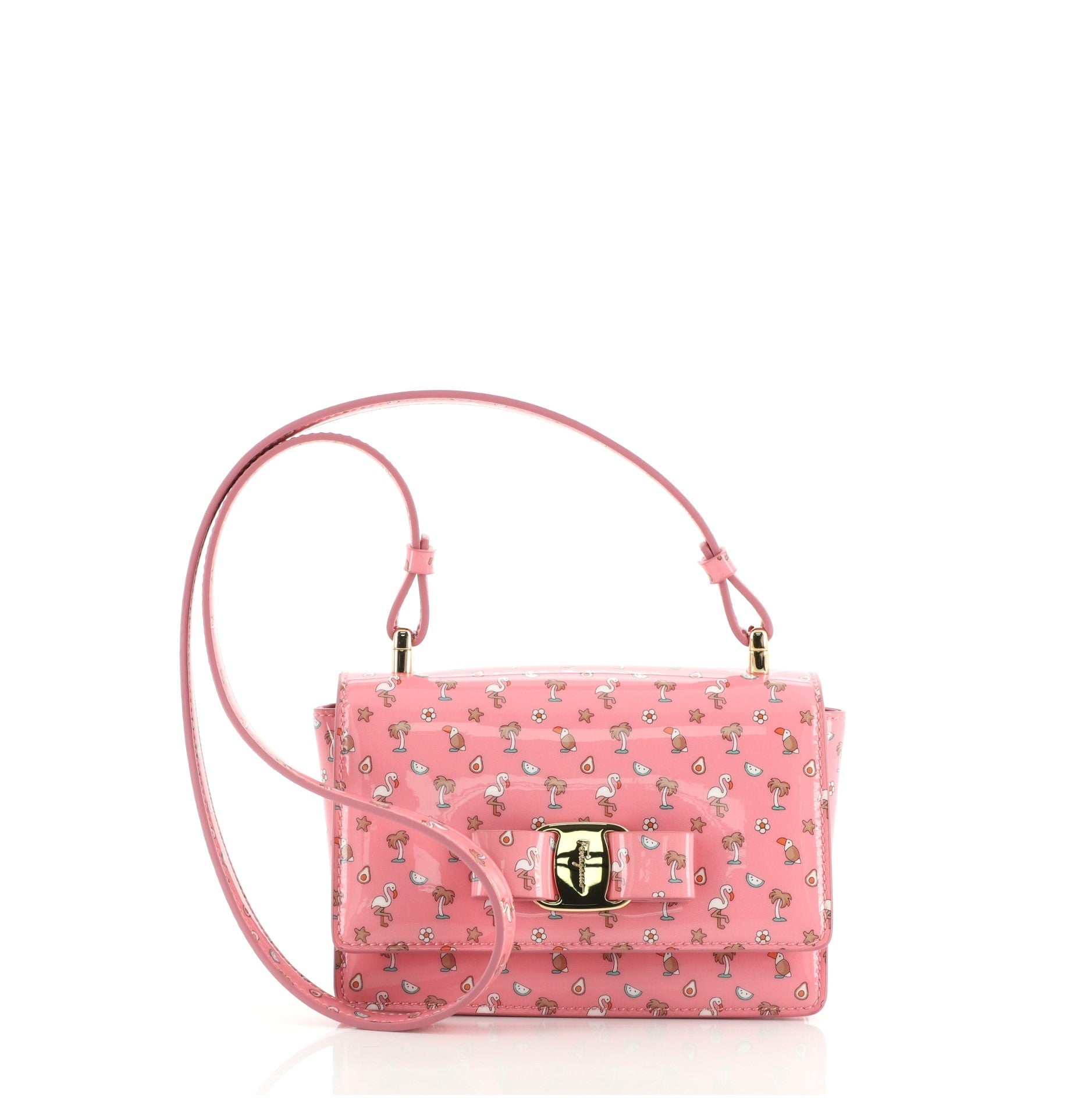Vara Zoo Crossbody Bag Printed Patent Mini