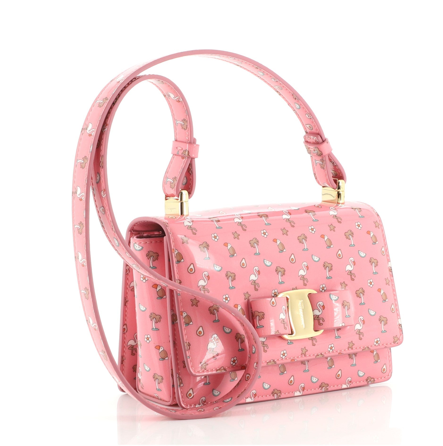 Vara Zoo Crossbody Bag Printed Patent Mini