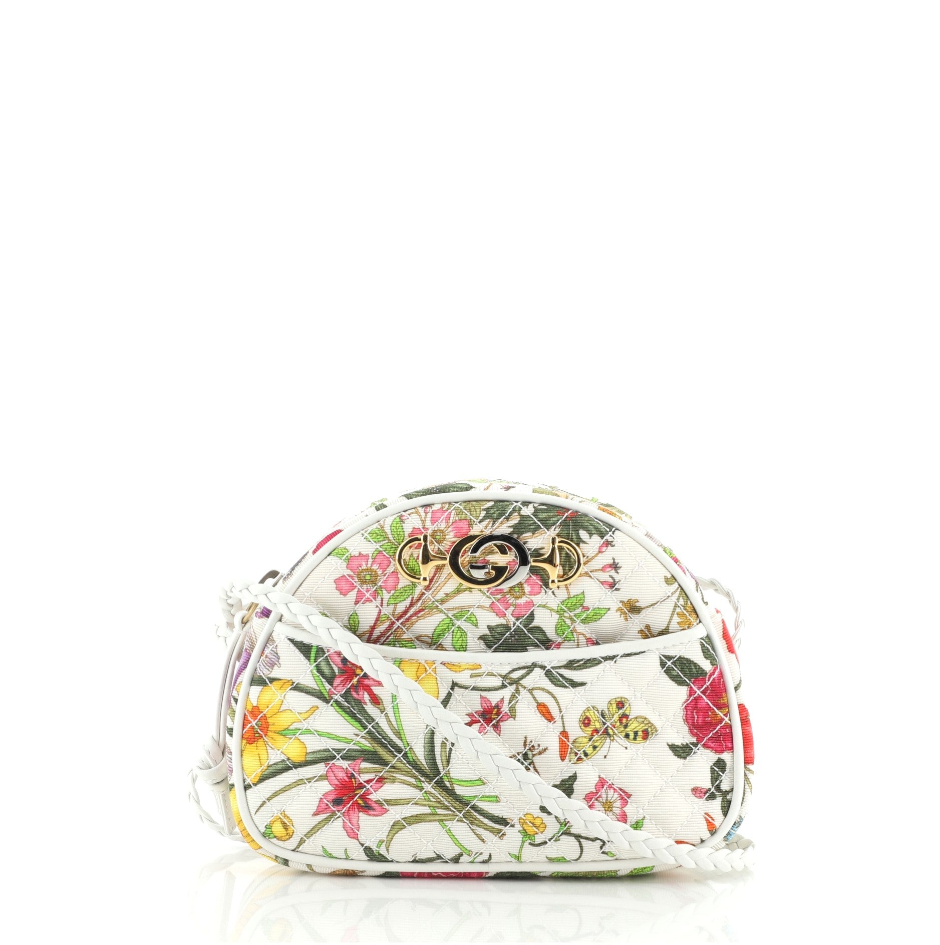 Trapuntata Camera Shoulder Bag Quilted Flora Canvas	 Mini
