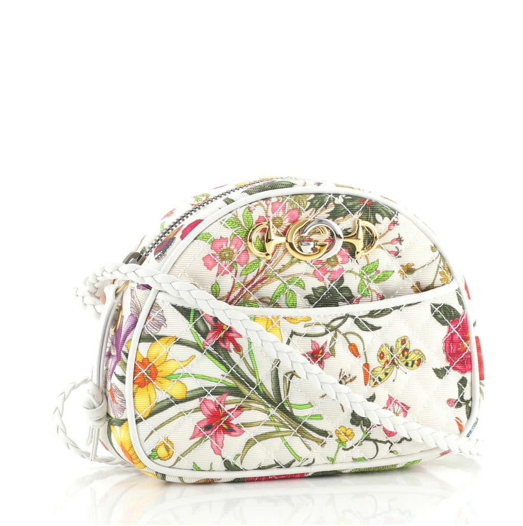 Trapuntata Camera Shoulder Bag Quilted Flora Canvas	 Mini