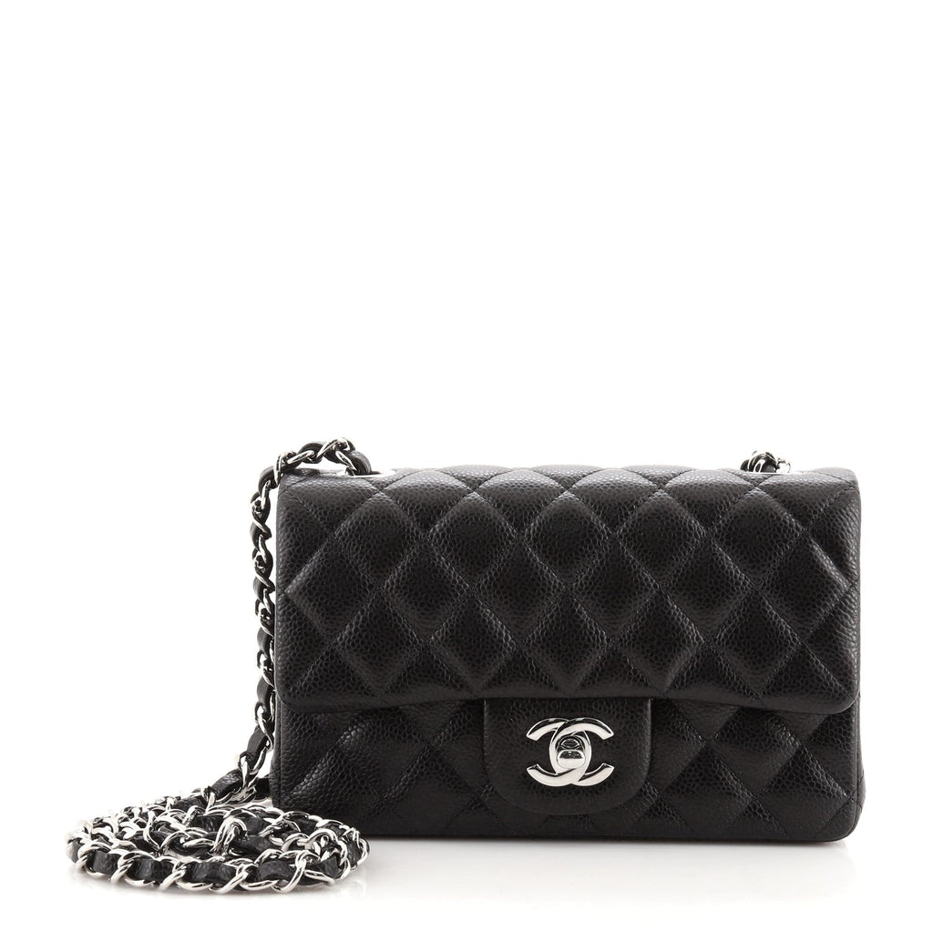 Classic Single Flap Bag Quilted Caviar Mini