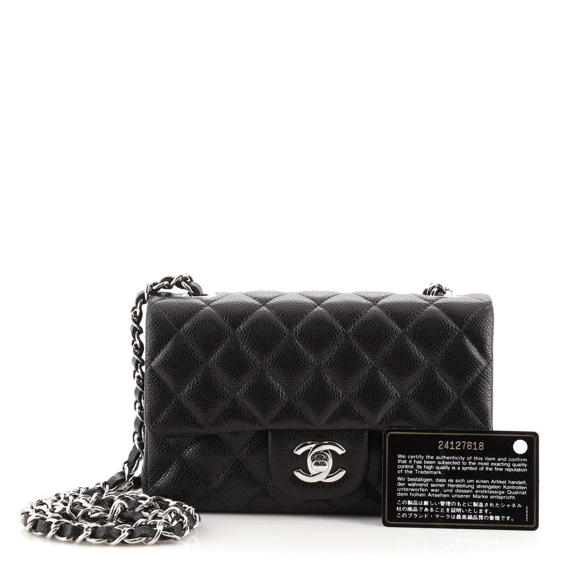 Classic Single Flap Bag Quilted Caviar Mini