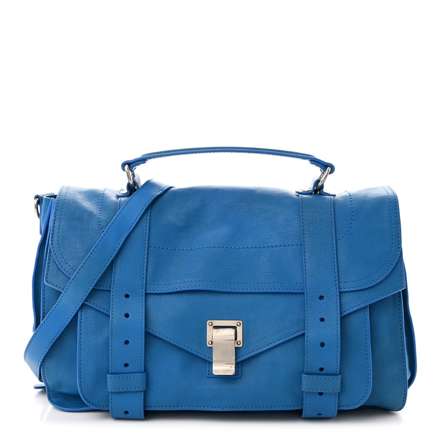 Lambskin Medium PS1 Satchel Sea Blue