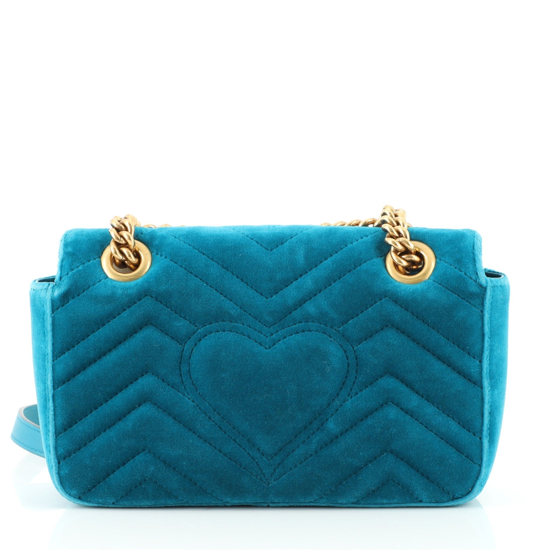 GG Marmont Flap Bag Matelasse Velvet Mini