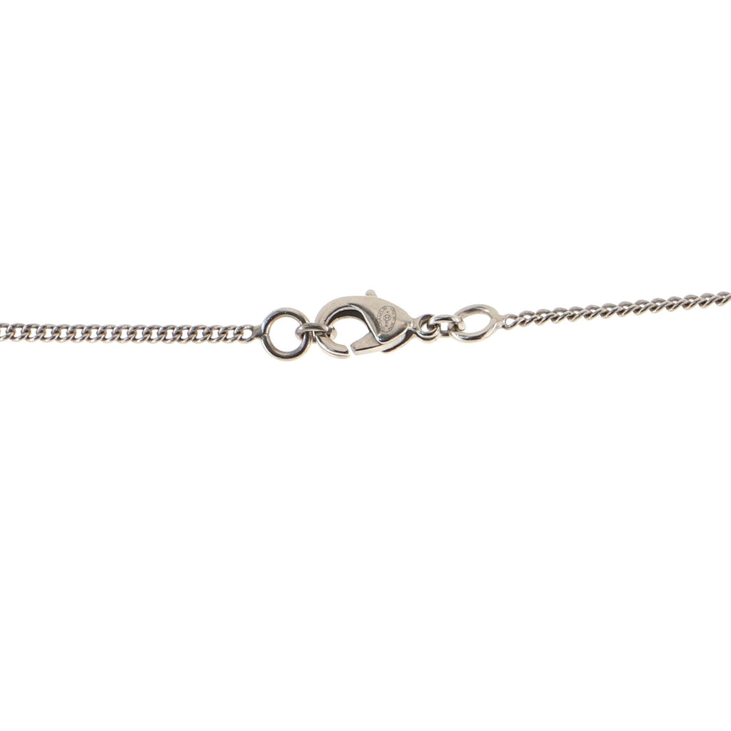 CC Baguette Pendant Necklace Crystal Embellished Metal
