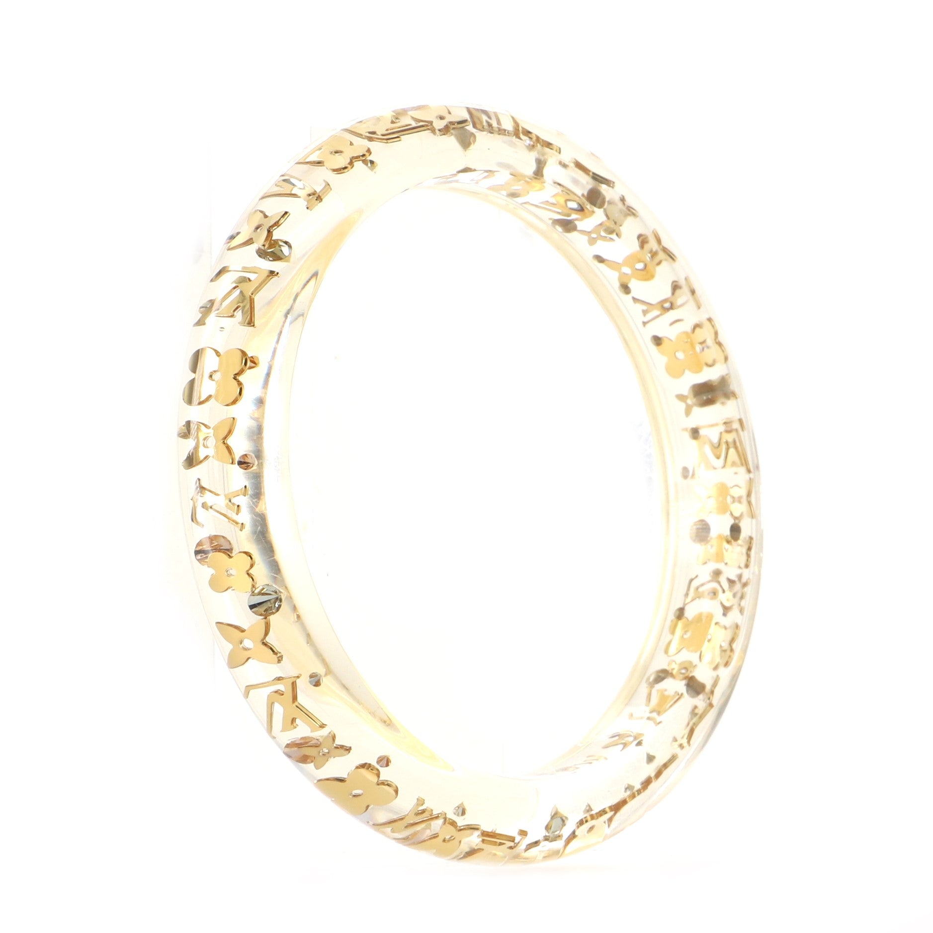 Inclusion Bangle Bracelet Resin with Crystals PM
