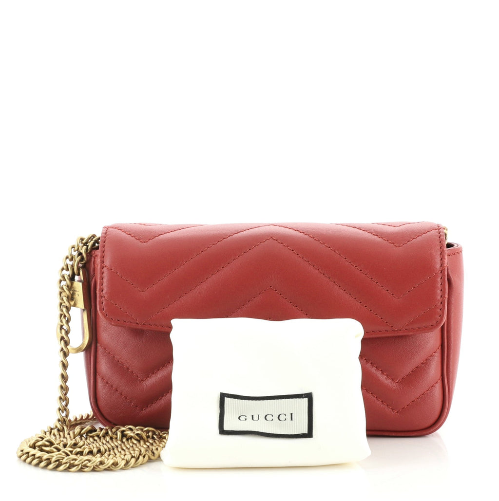 GG Marmont Flap Bag Matelasse Leather Super Mini