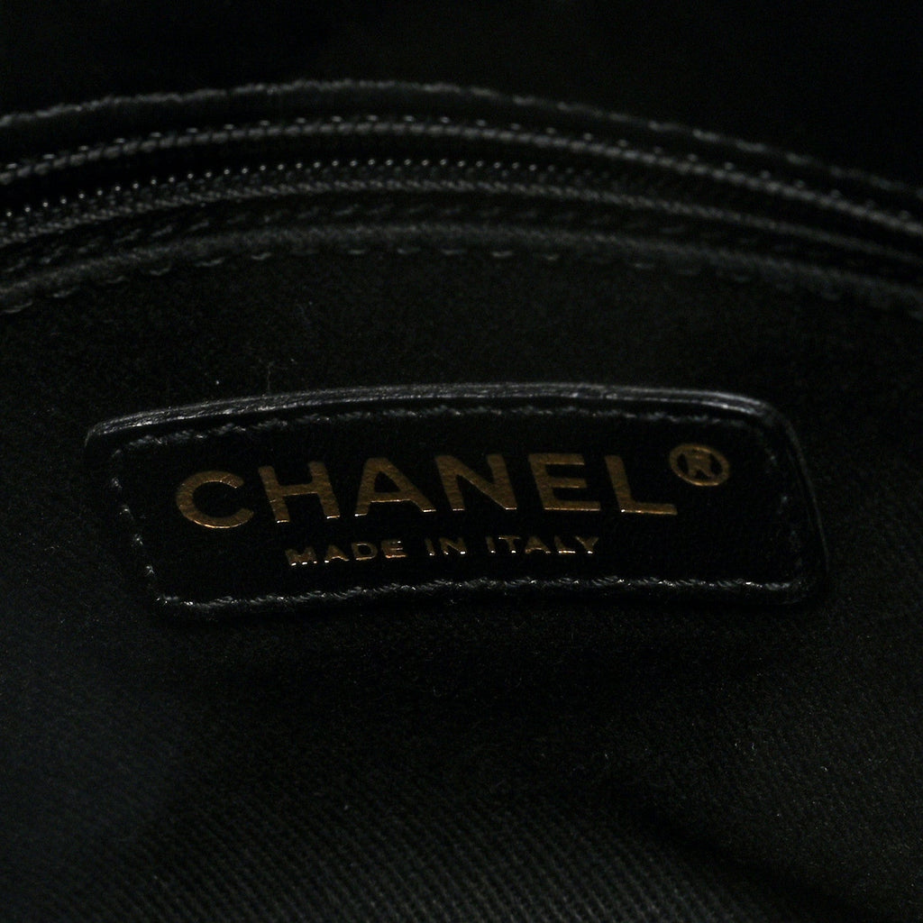 Lambskin Jersey Scales Flap Black