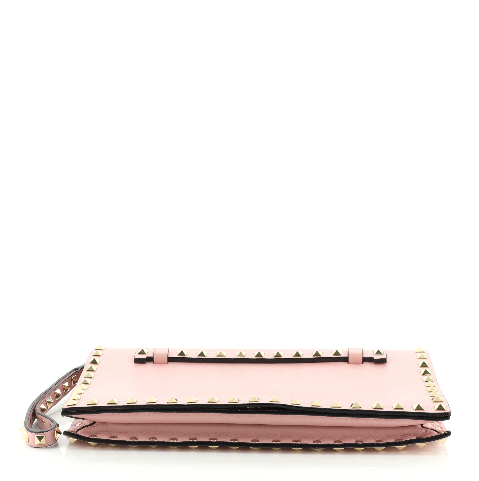 Rockstud Flap Clutch Leather