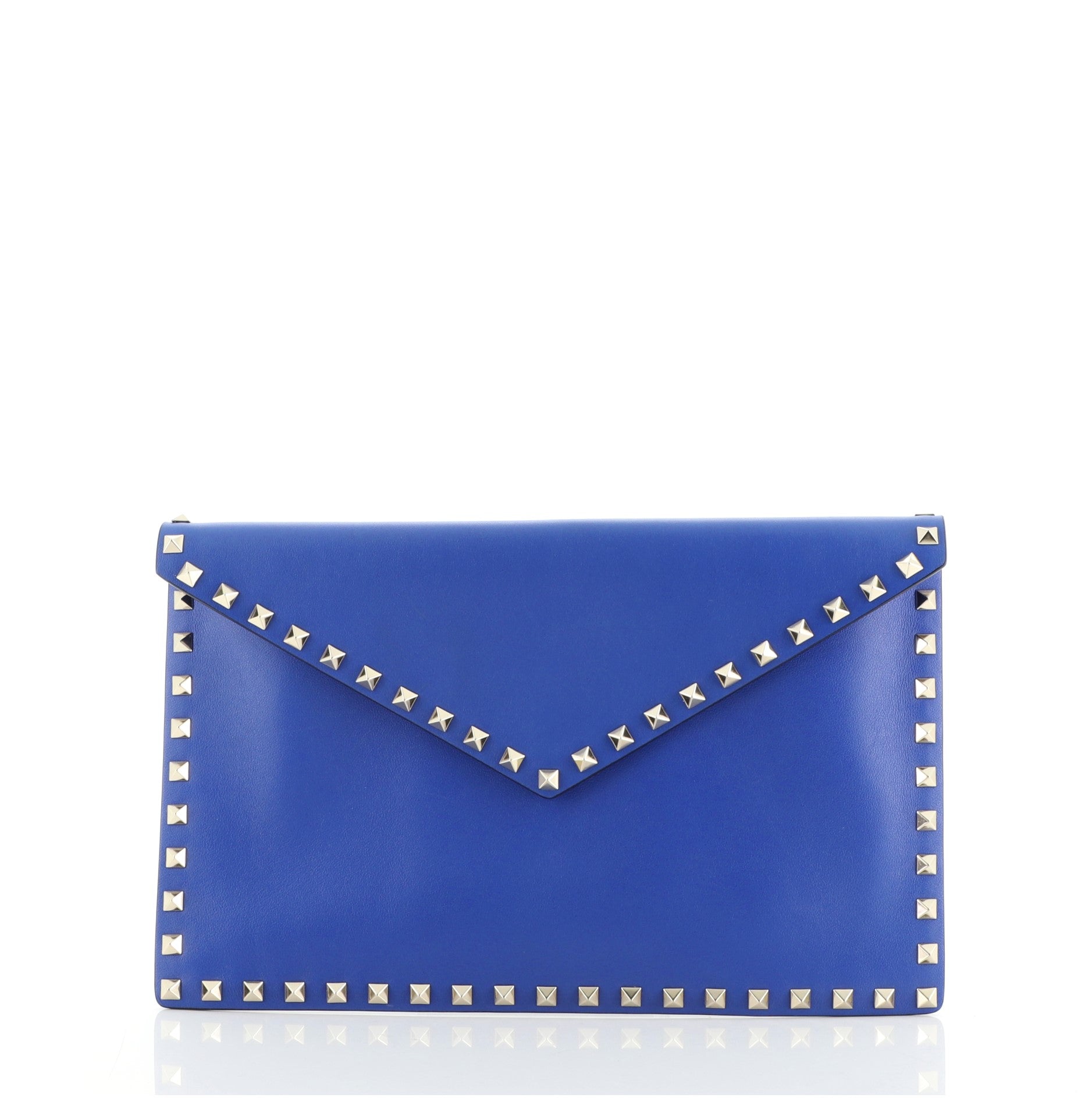 Rockstud Envelope Clutch Leather Medium