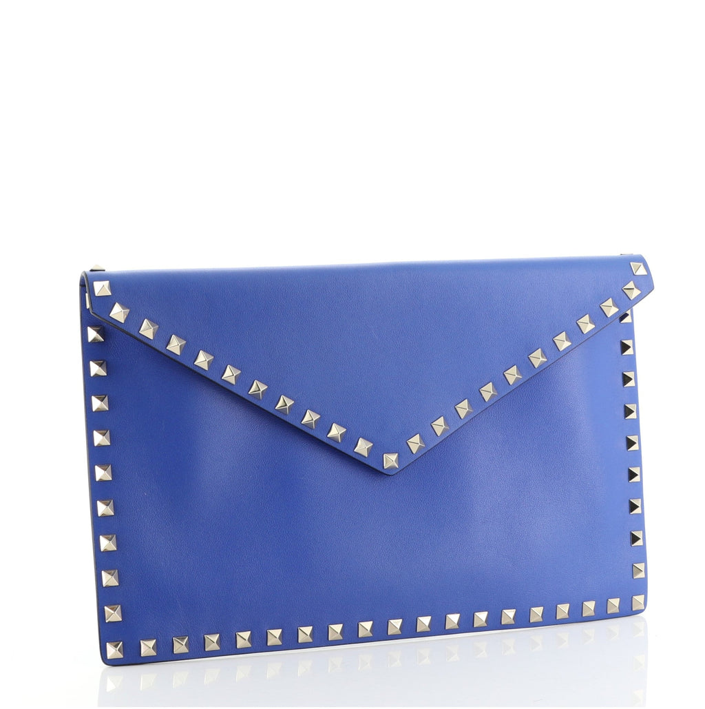 Rockstud Envelope Clutch Leather Medium