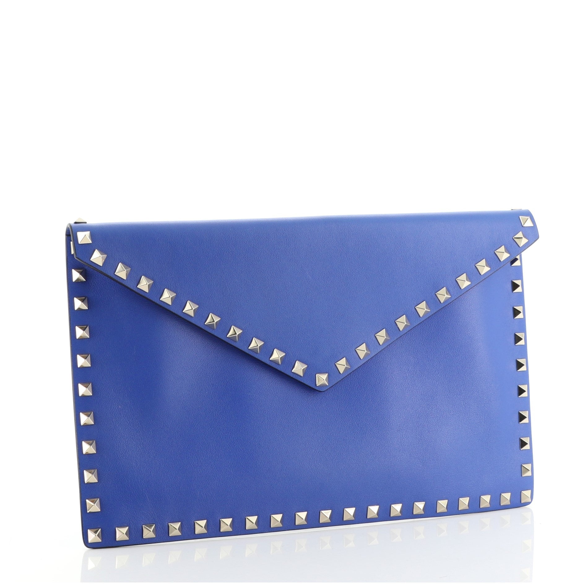 Rockstud Envelope Clutch Leather Medium