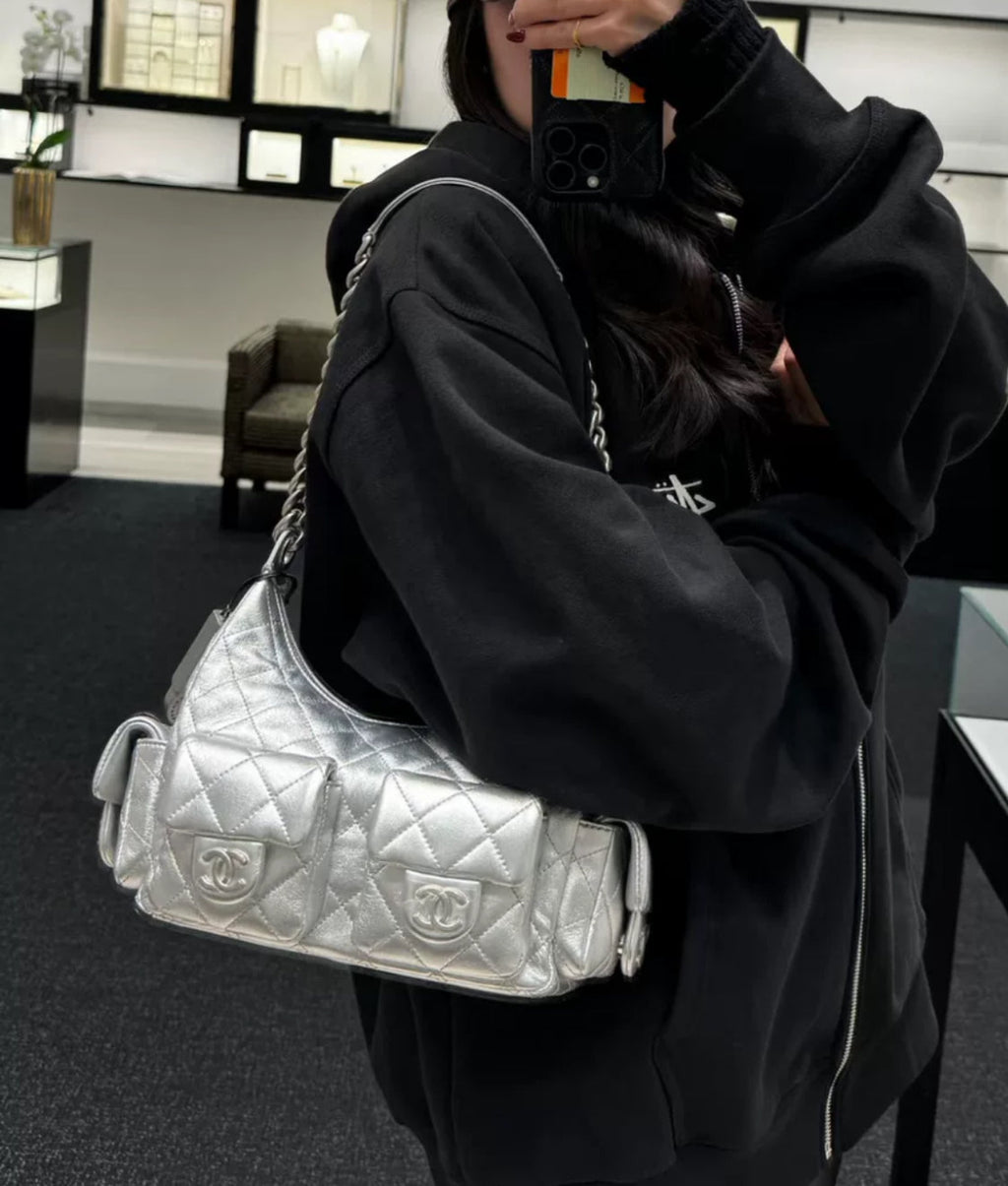 Chanel 25C Metallic Hobo Shoulder bag