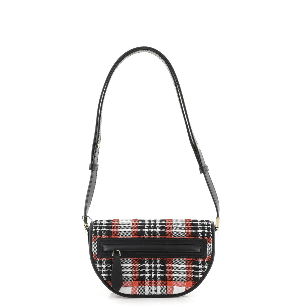 Olympia Bag Knitted Tartan and Leather Mini