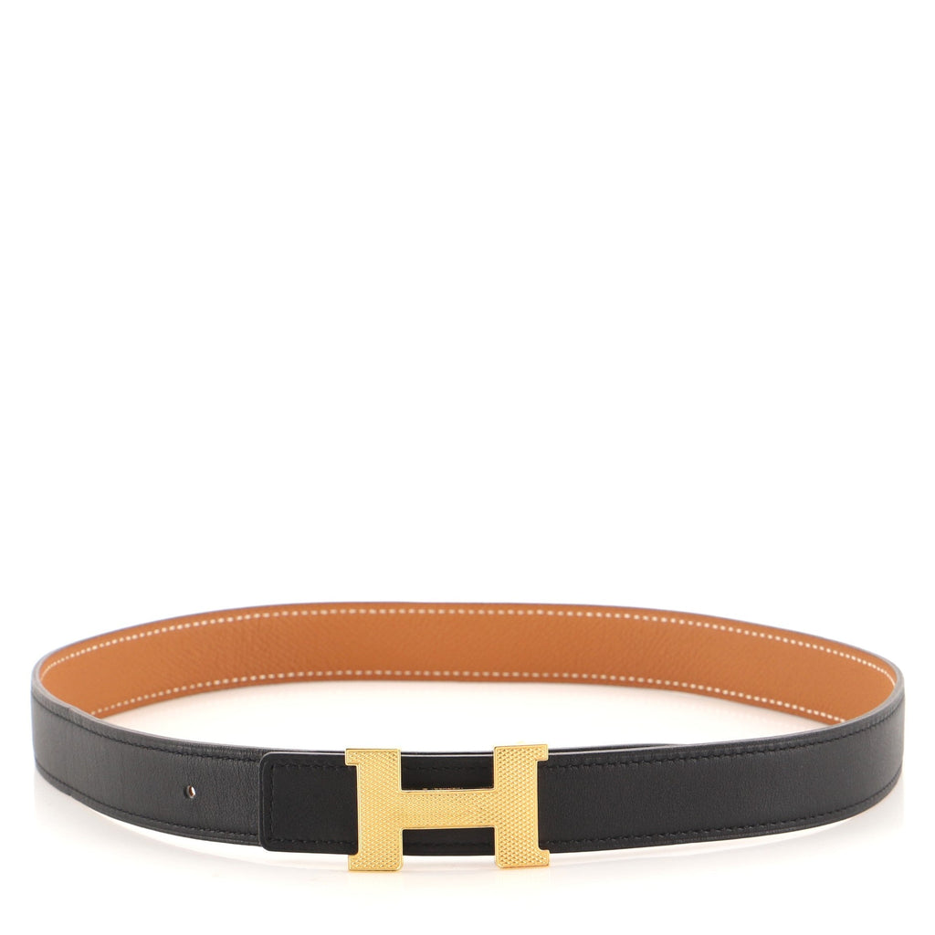 Constance Reversible Belt Leather with Guilloche Hardware Thin 65