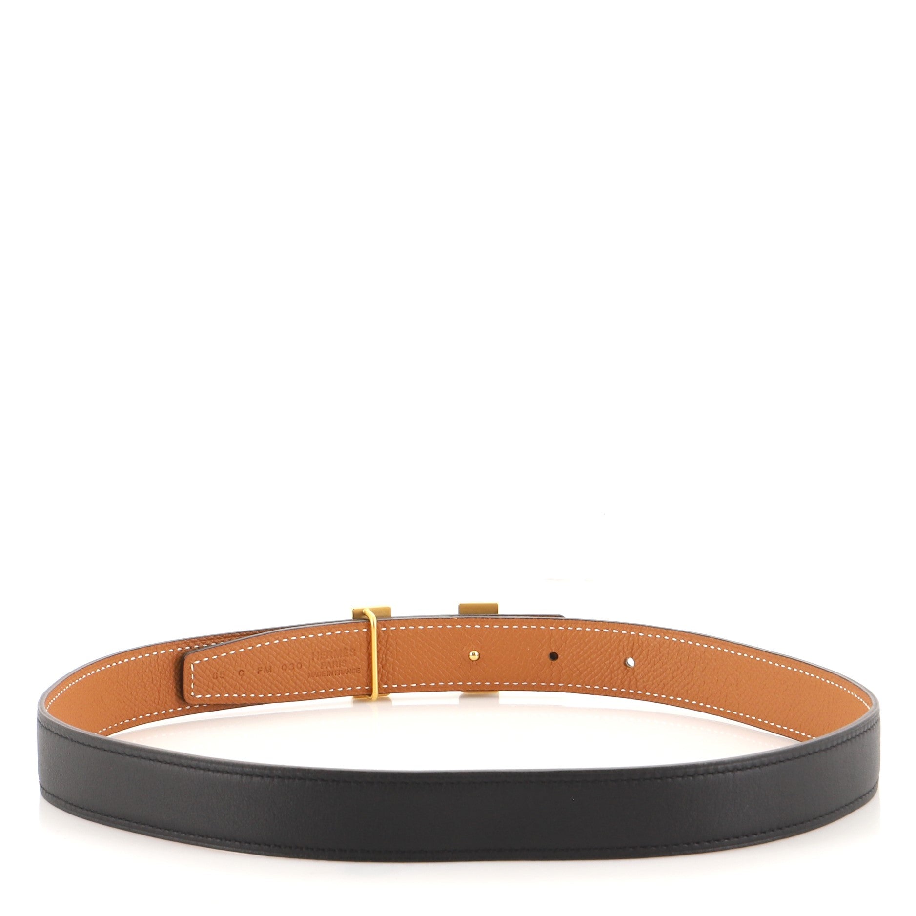 Constance Reversible Belt Leather with Guilloche Hardware Thin 65