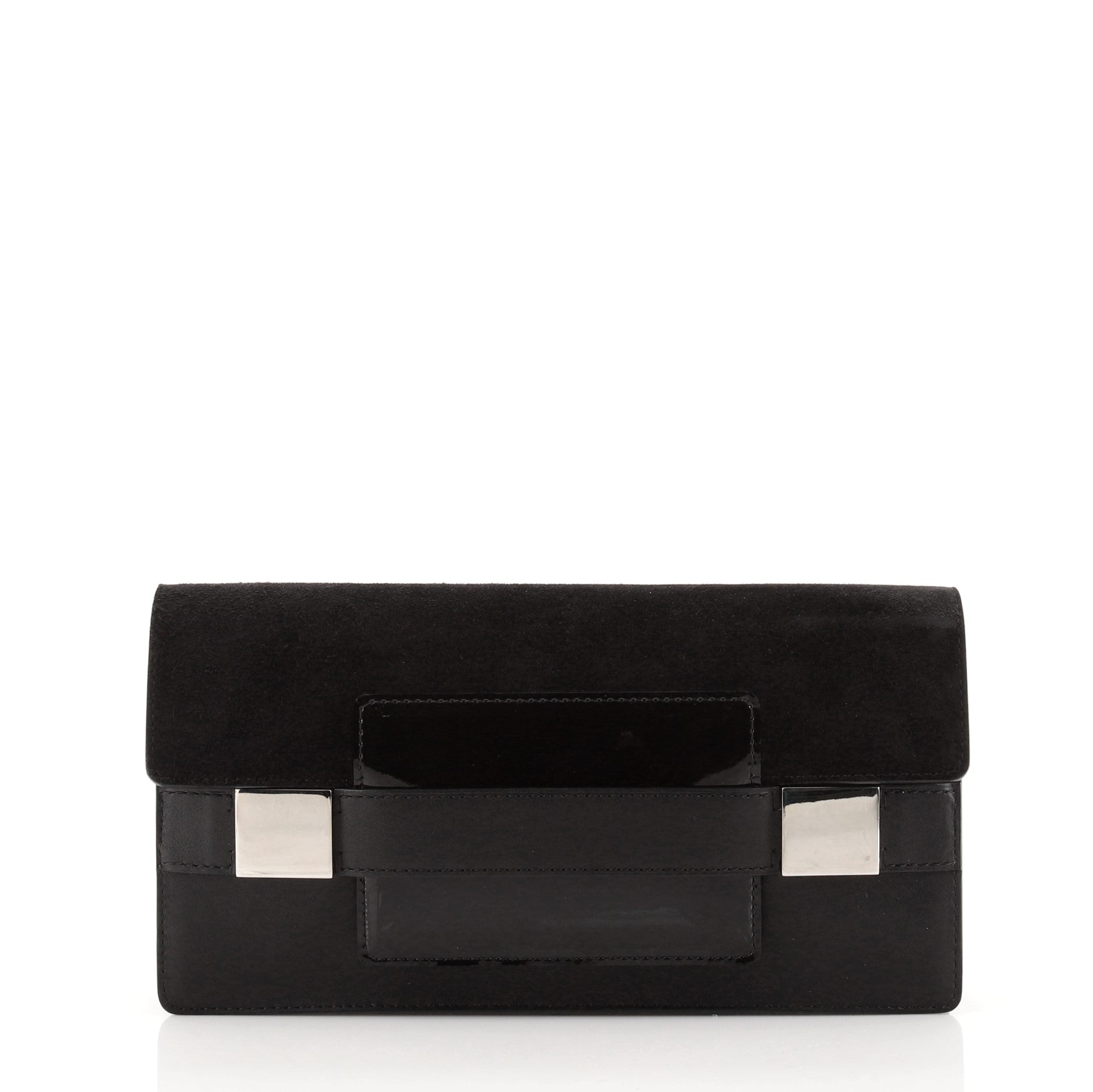 Madame Pochette Clutch Leather and Suede with Patent