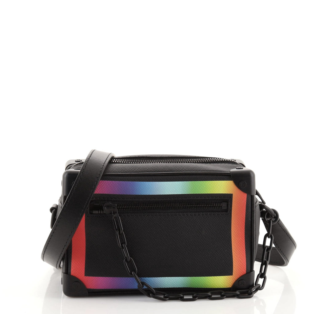Soft Trunk Bag Rainbow Taiga Leather Mini