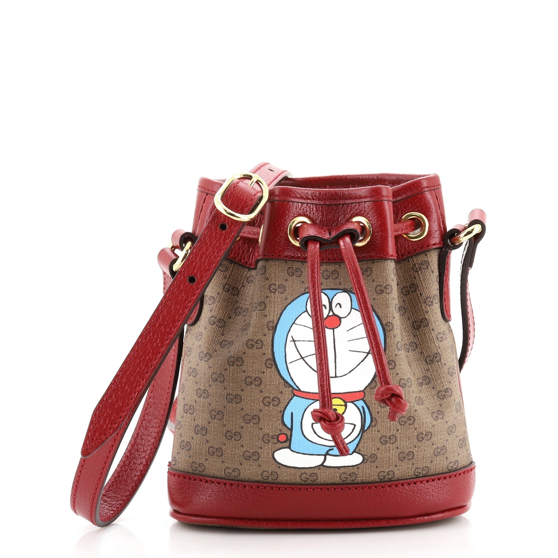 Doraemon Bucket Bag Printed Mini GG Coated Canvas Mini