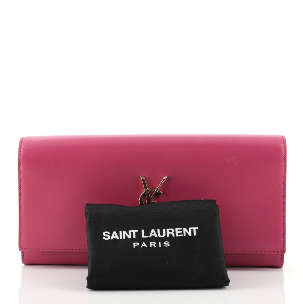 Classic Monogram Tassel Clutch Leather Long