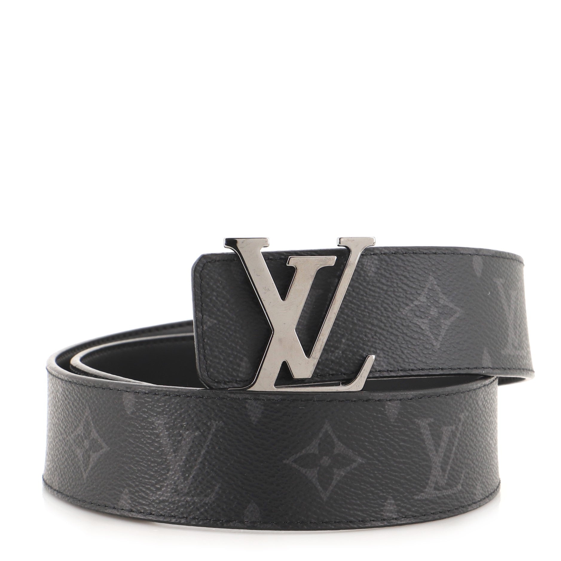 LV Initiales Reversible Belt Monogram Eclipse Wide 80