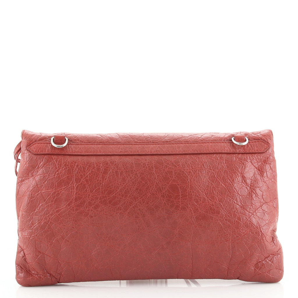 Classic Studs Envelope Strap Clutch Leather