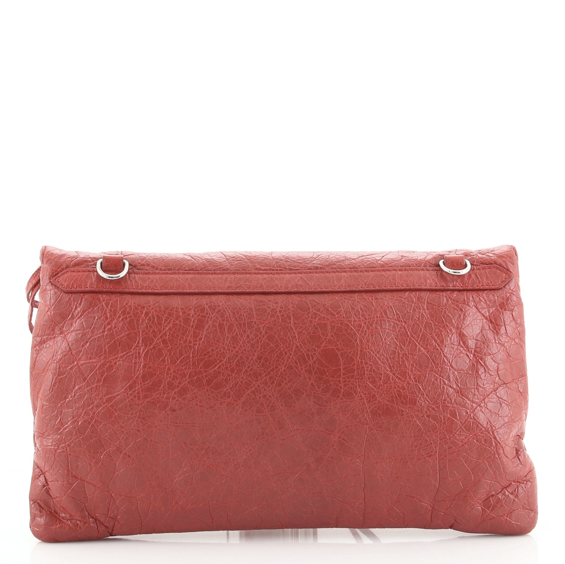 Classic Studs Envelope Strap Clutch Leather