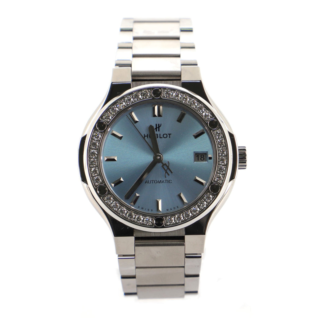 Classic Fusion Automatic Watch Titanium with Diamond Bezel 38
