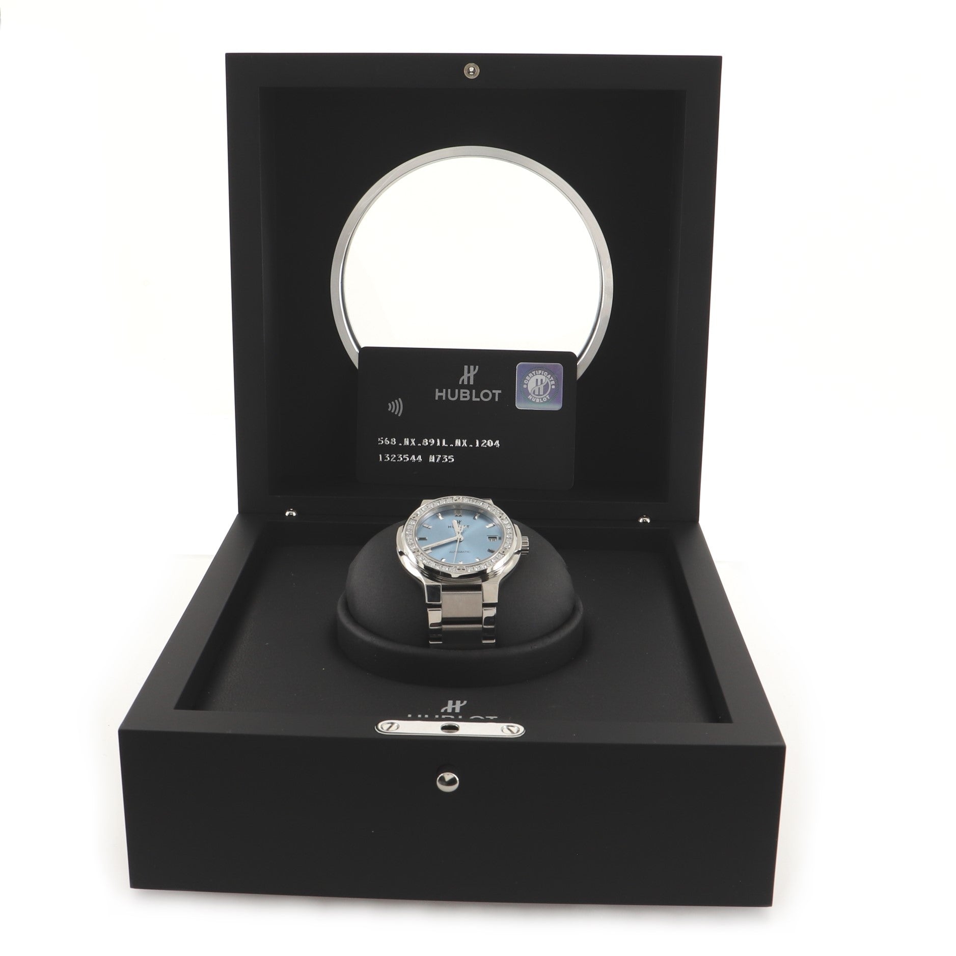 Classic Fusion Automatic Watch Titanium with Diamond Bezel 38