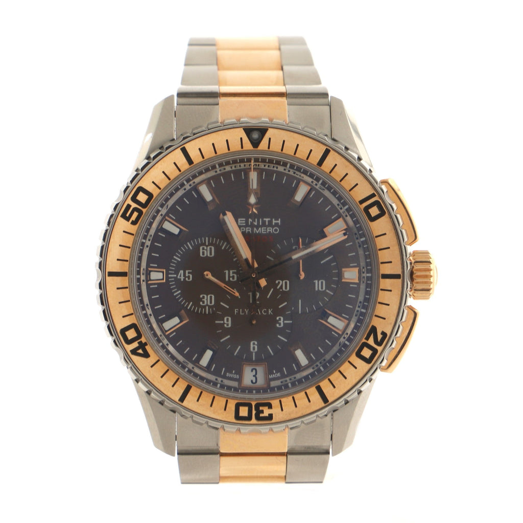 El Primero Stratos Flyback Automatic Watch Stainless Steel with Rose Gold 45