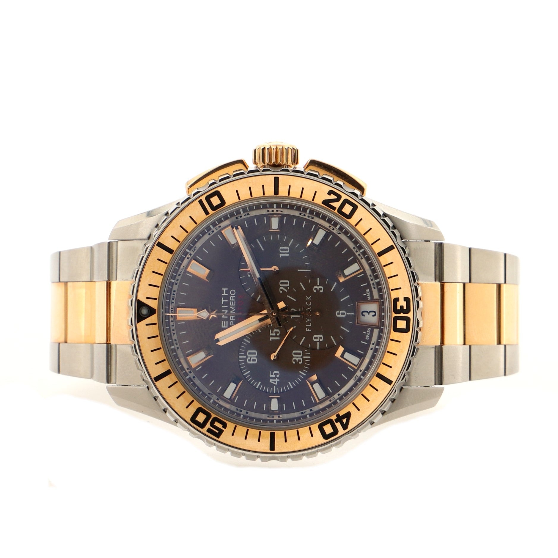 El Primero Stratos Flyback Automatic Watch Stainless Steel with Rose Gold 45