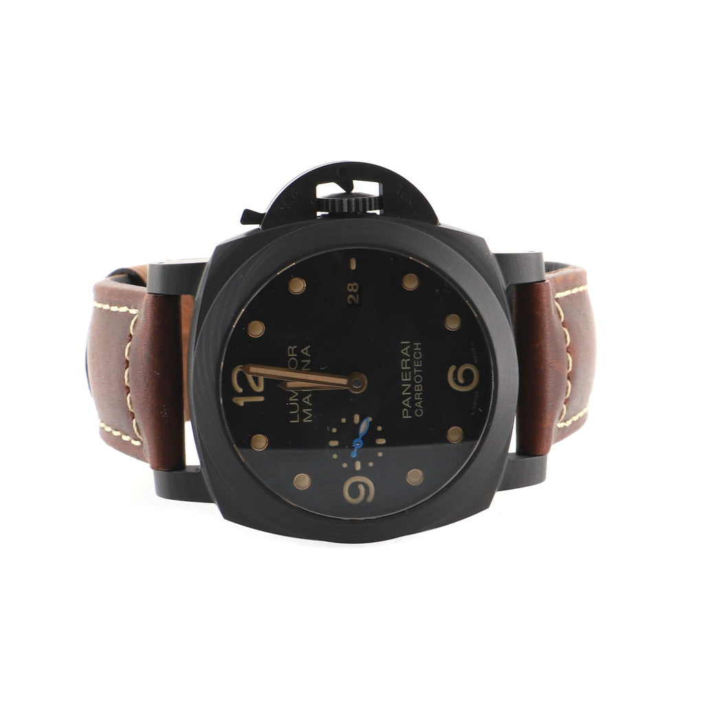 Luminor Marina 1950 3 Day Automatic Watch Carbotech and Titanium with Leather 44