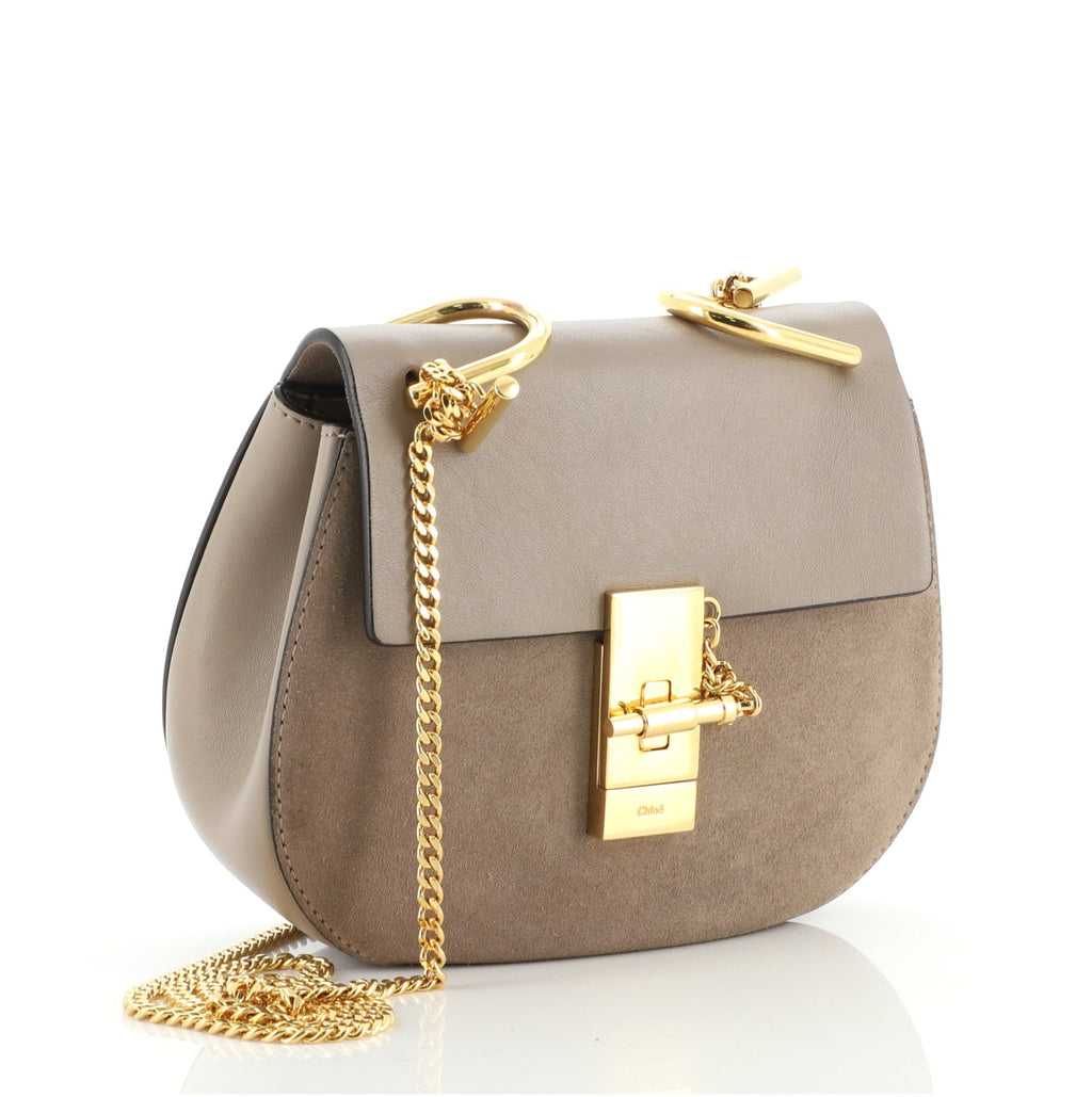Drew Crossbody Bag Leather and Suede Mini