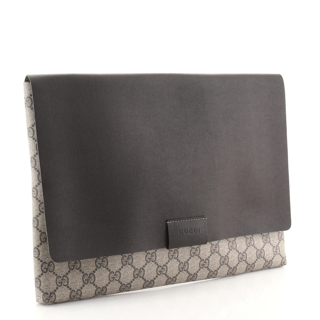 Envelope Clutch GG Coated Canvas and Leather Large