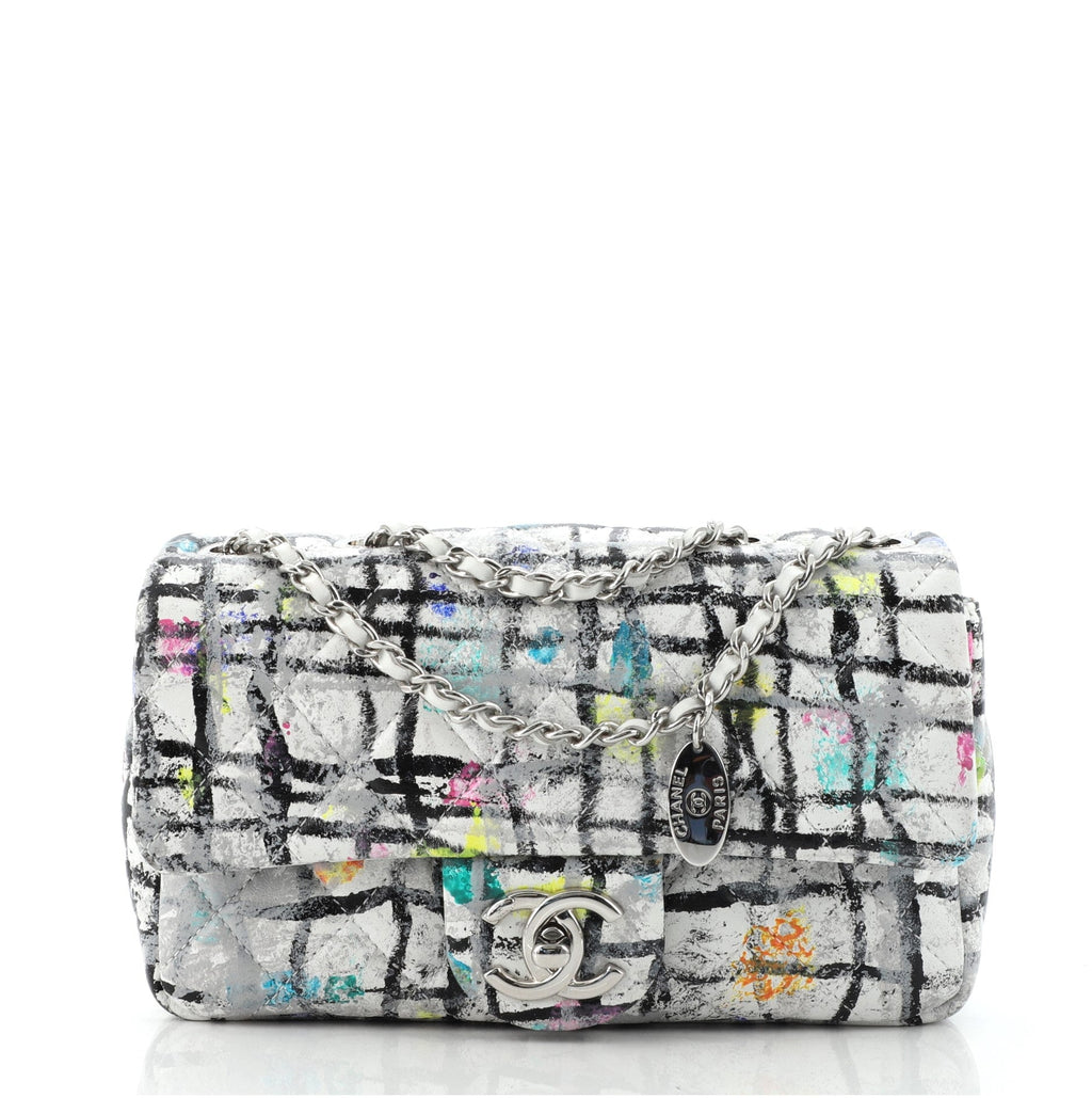 CC Flap Bag Quilted Hand Painted Leather Mini