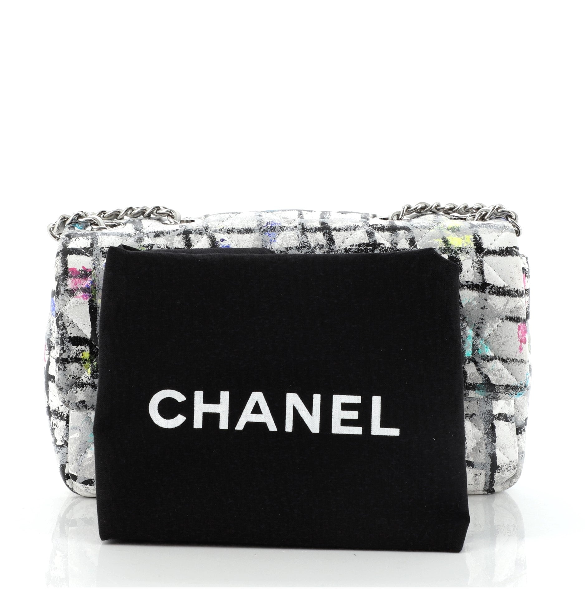 CC Flap Bag Quilted Hand Painted Leather Mini