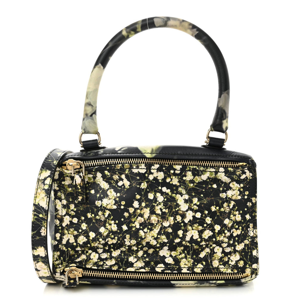 Lambskin Baby's Breath Print Medium Pandora Black