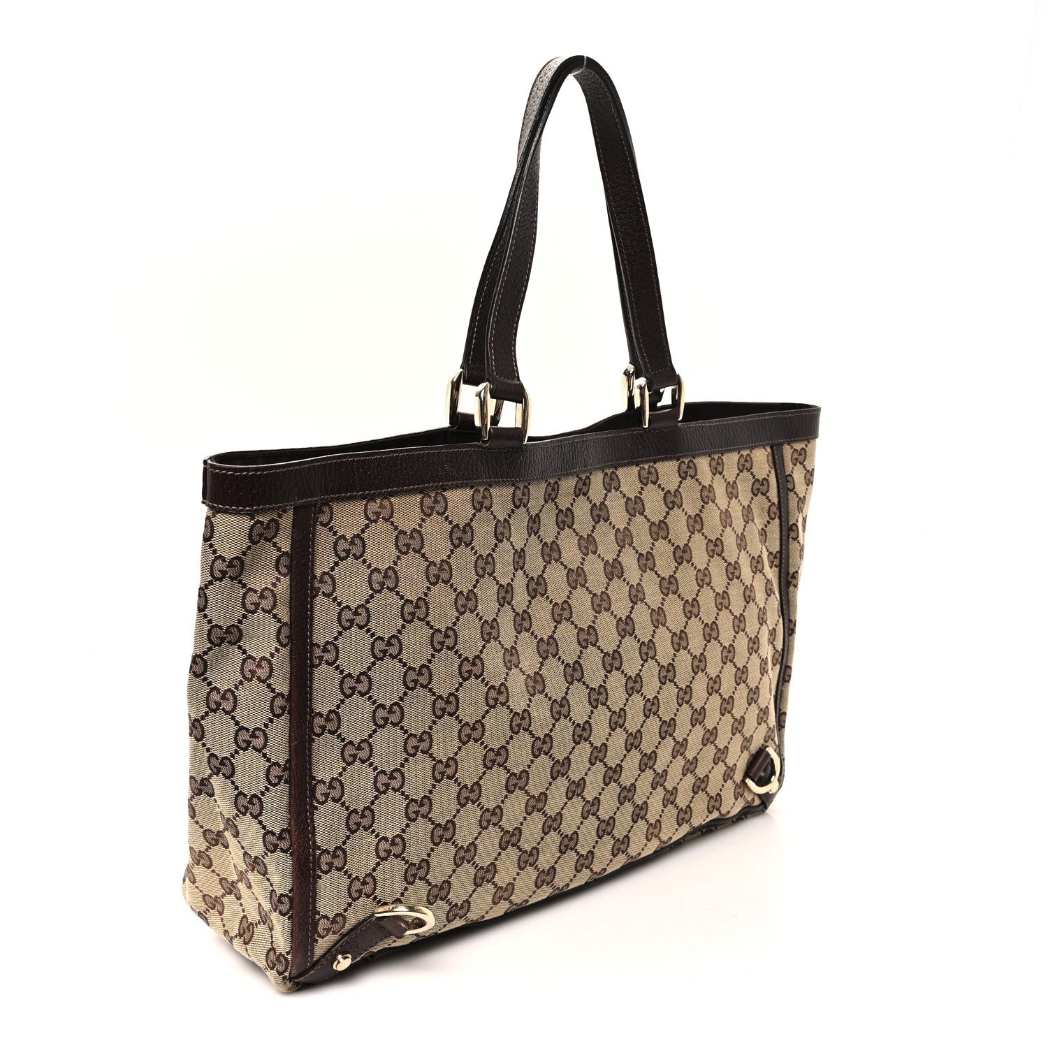Monogram Large Abbey Tote Dark Brown