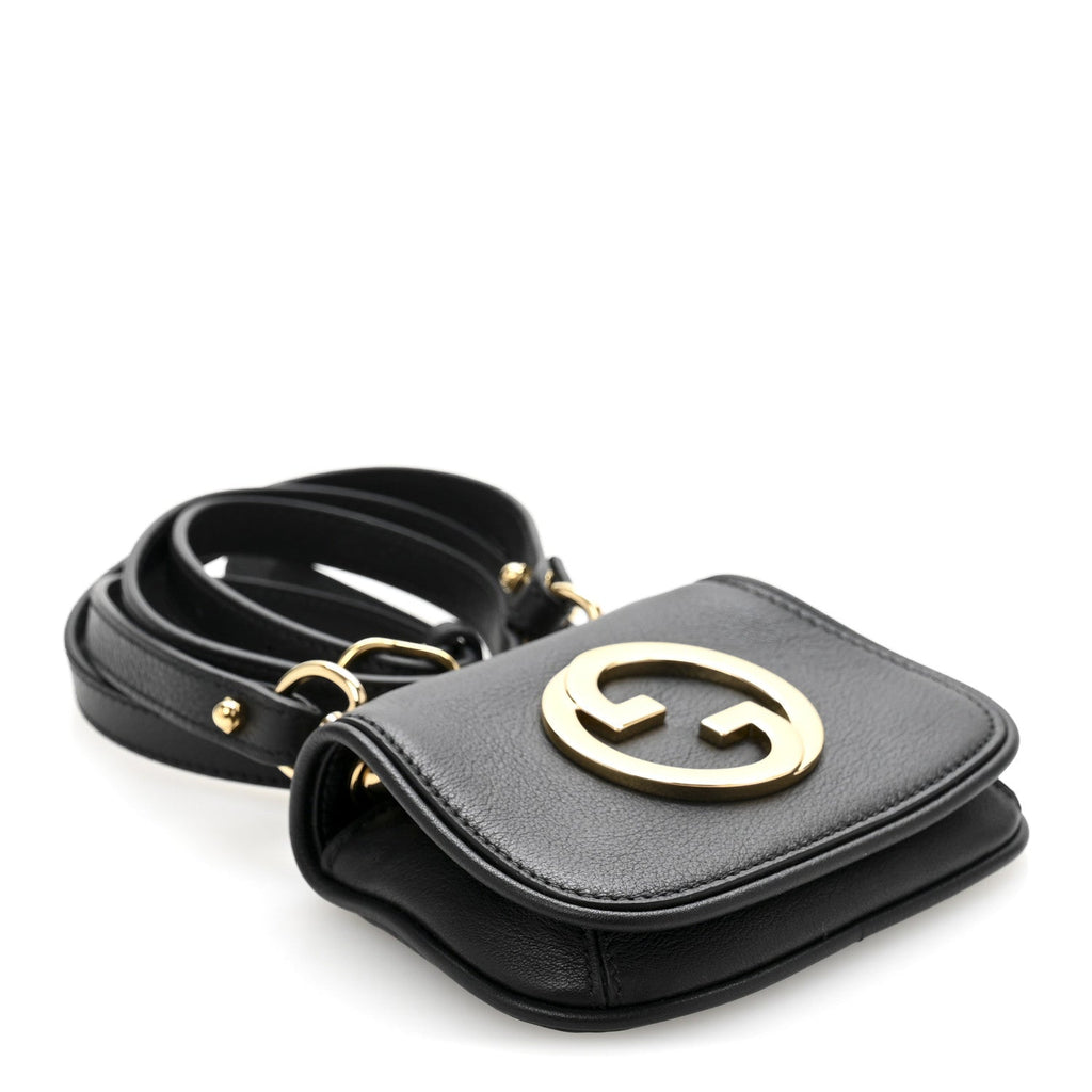 Roxy Calfskin Blondie  Case Wallet with Strap Black