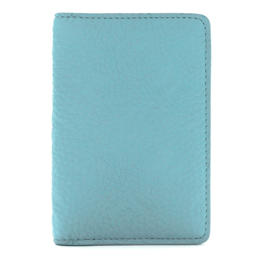 Taurillon Monogram Pocket Organizer Turquoise