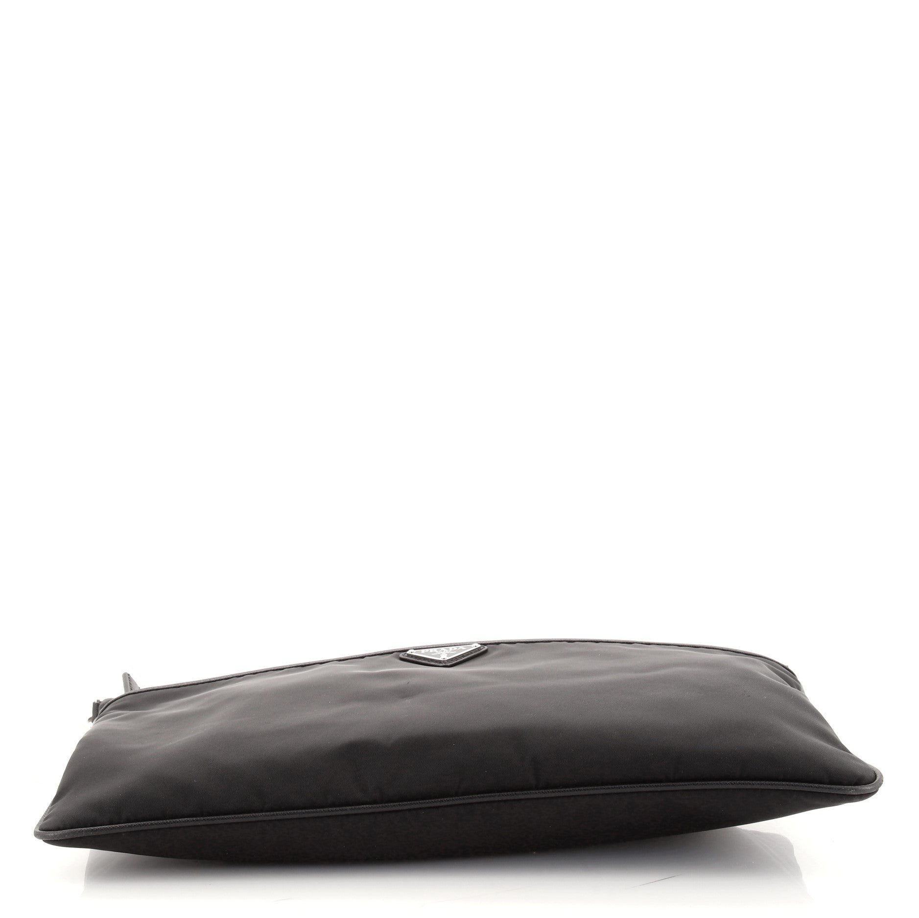 Front Pocket Wristlet Clutch Tessuto with Saffiano Large