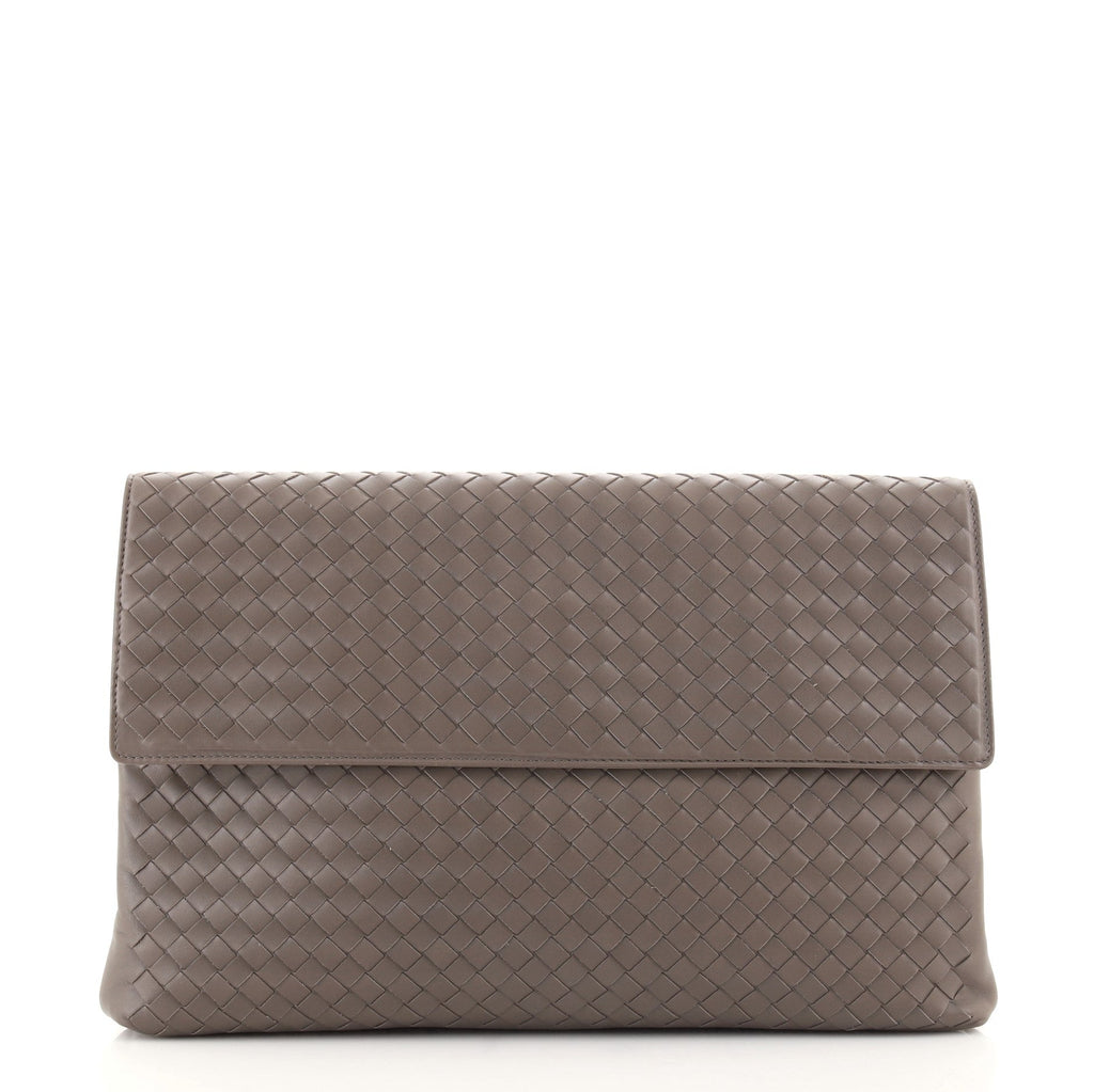 Flap Clutch Intrecciato Nappa Large