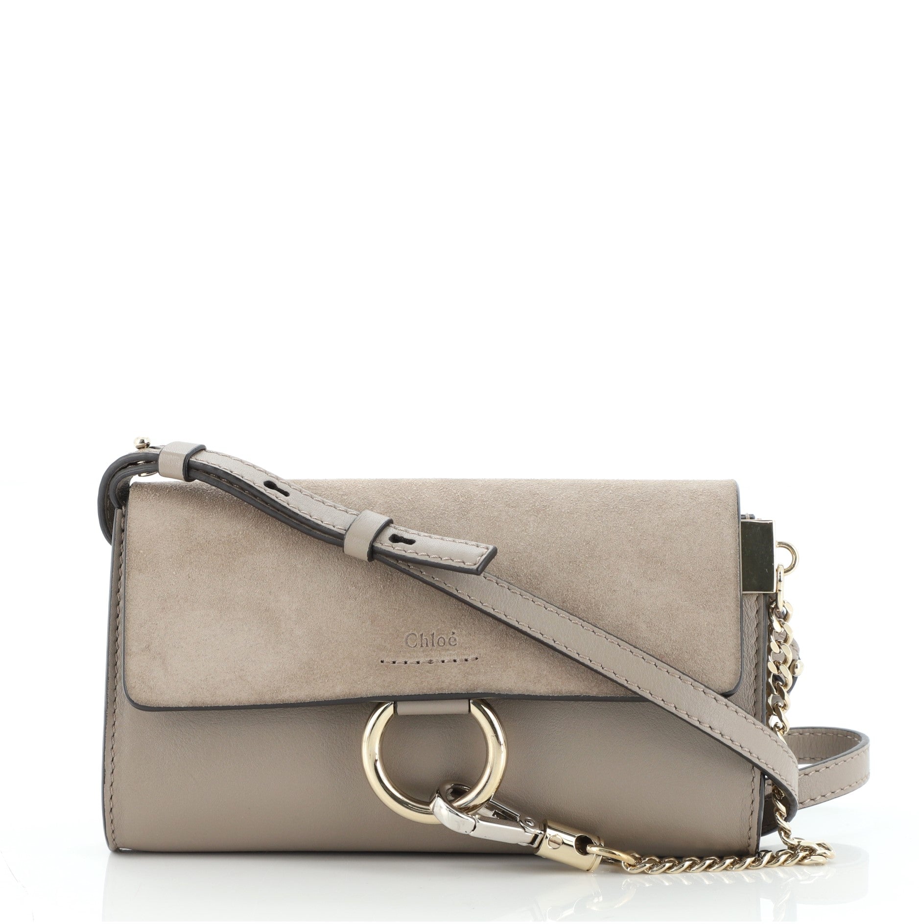 Faye Shoulder Bag Leather and Suede Mini