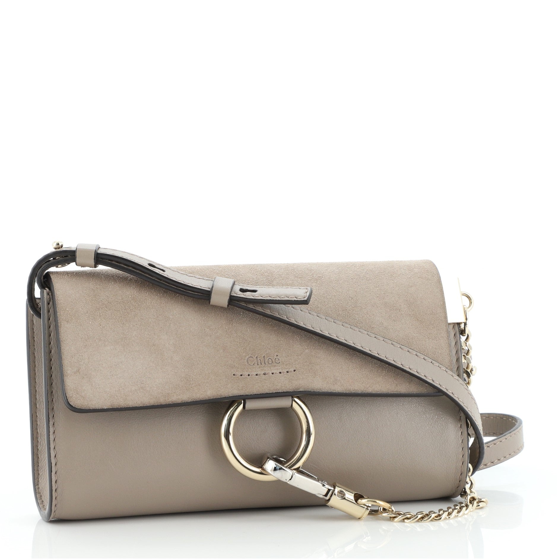 Faye Shoulder Bag Leather and Suede Mini