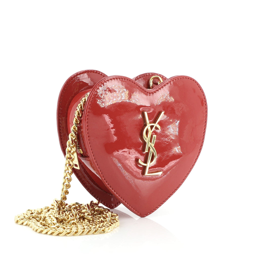 Love Heart Chain Bag Patent Mini