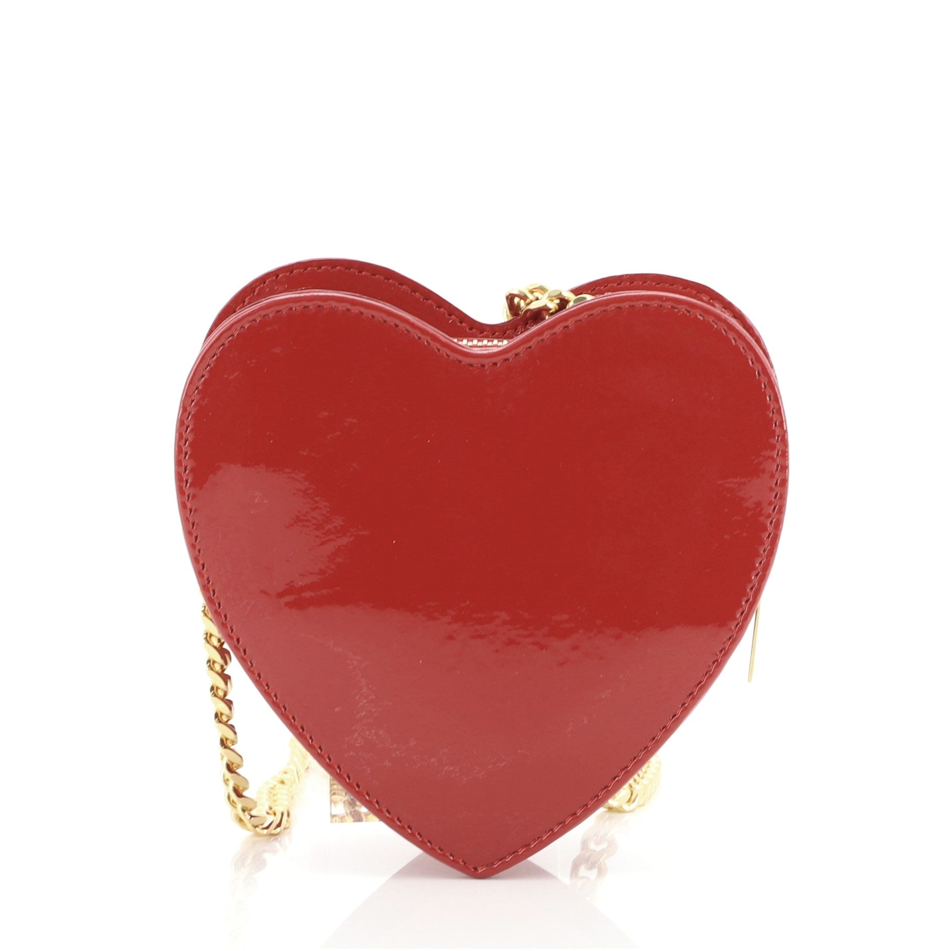 Love Heart Chain Bag Patent Mini