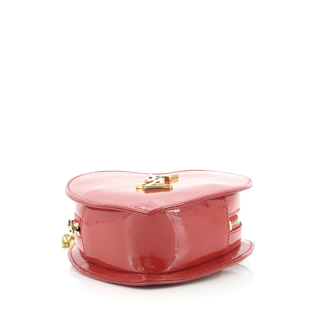 Love Heart Chain Bag Patent Mini