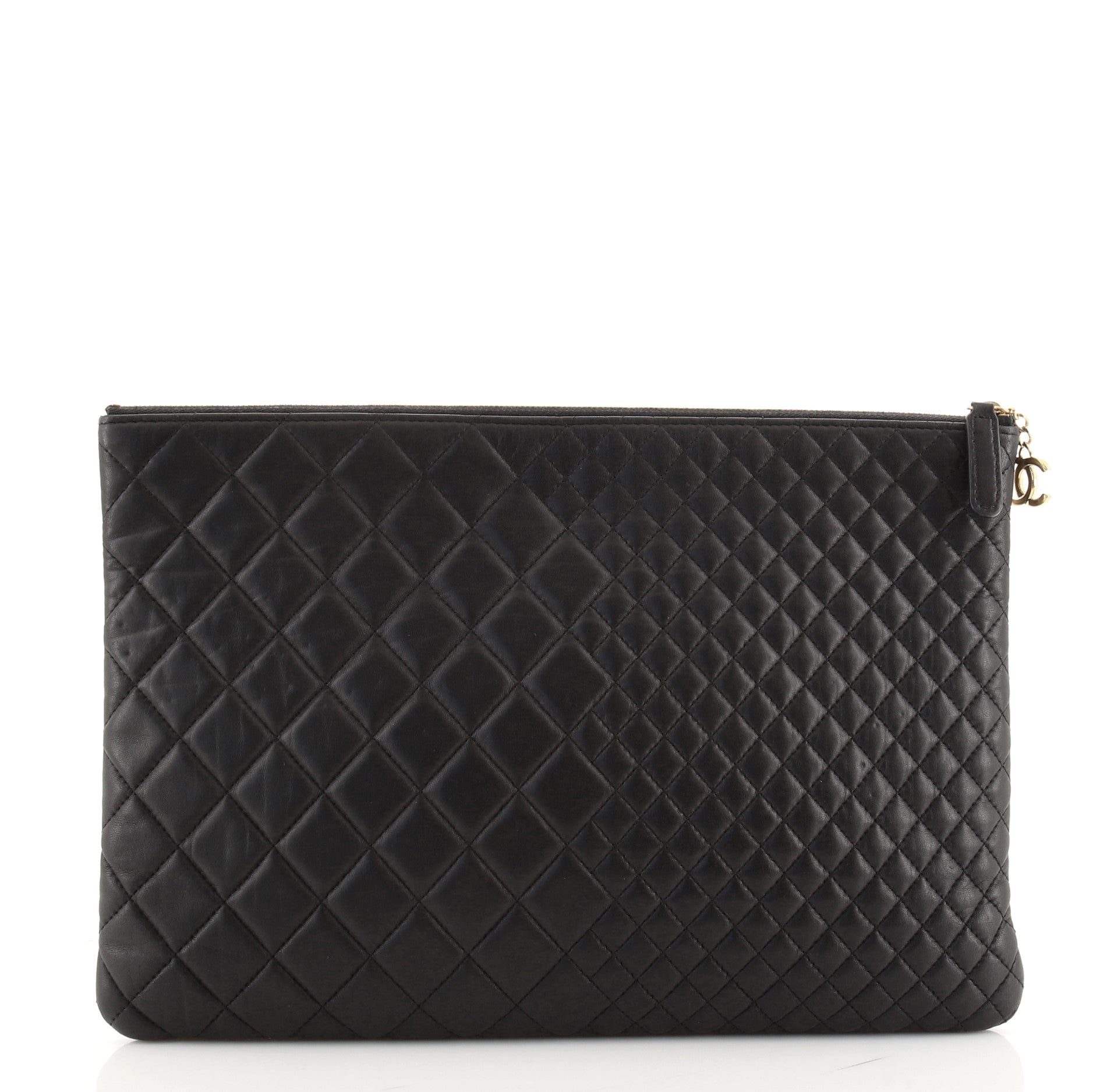 O Case Clutch Quilted Lambskin Large