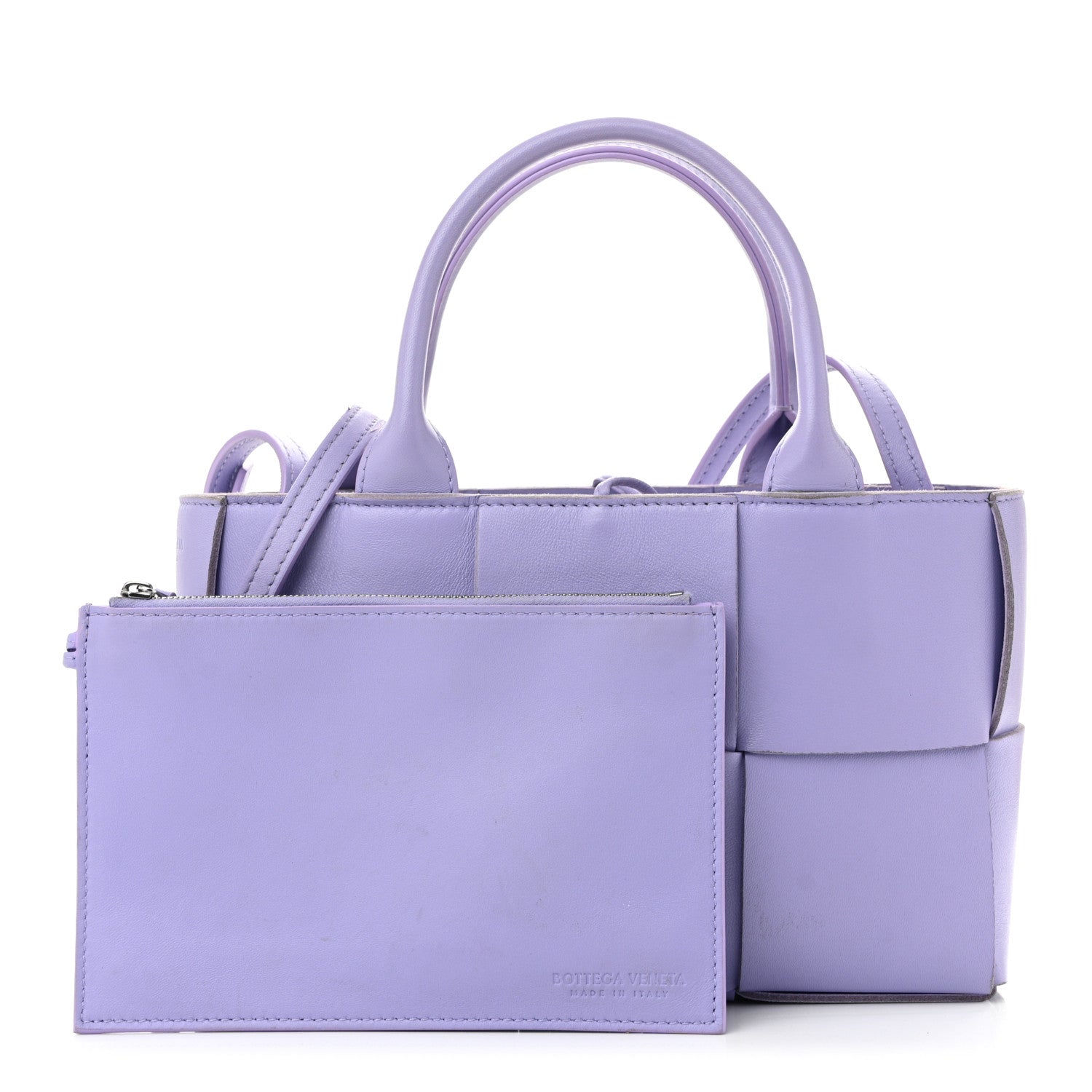 Nappa Maxi Intrecciato Mini Arco Tote Wisteria